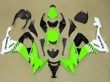 2008-2010 Kawasaki ZX10R Motorcycle Fairing - White Green Black Canada