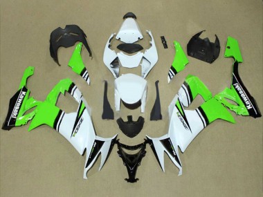 2008-2010 Kawasaki ZX10R Motorcycle Fairings - White Green Black Canada