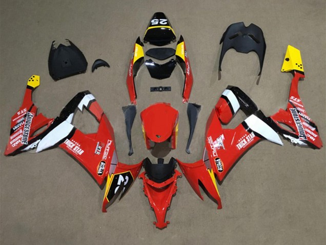 2008-2010 Kawasaki ZX10R Motorcycle Fairings - Red Yellow White Black Canada