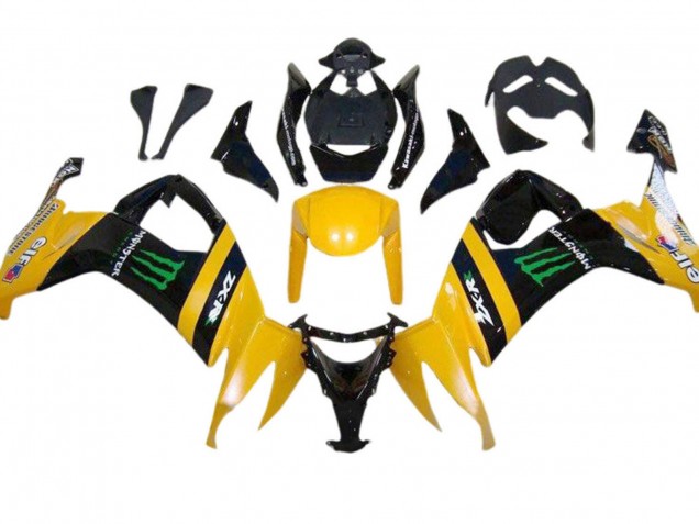 2008-2010 Kawasaki ZX10R Motorcycle Fairings - Yellow Black Green Monster Canada