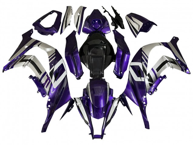 2008-2010 Kawasaki ZX10R Motorcycle Fairings - Purple Silver Black Canada