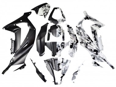 2008-2010 Kawasaki ZX10R Motorcycle Fairings - White Black Split Canada