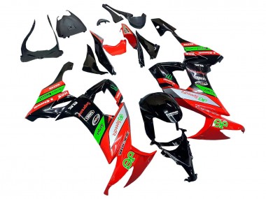 2008-2010 Kawasaki ZX10R Motorcycle Fairings - Red Green Black Canada