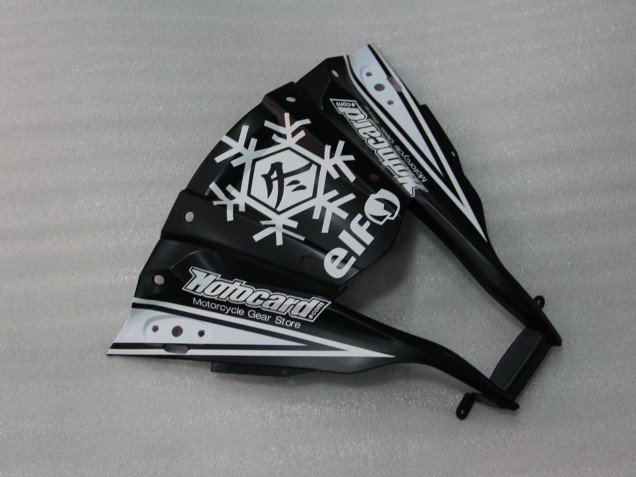 2011-2015 Kawasaki ZX10R Motorcycle Fairings - Glossy Black White Elf Snow Decal Canada