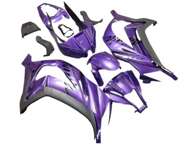 2011-2015 Kawasaki ZX10R Motorcycle Fairing - Purple Matte Black Canada