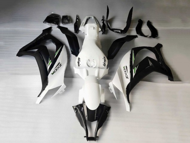 2011-2015 Kawasaki ZX10R Motorcycle Fairings - White Matte Black Green Decals Canada