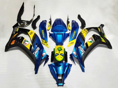 2011-2015 Kawasaki ZX10R Motorcycle Fairings - Blue Yellow Black Shark Canada