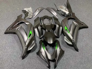 2016-2020 Kawasaki ZX10R Motorcycle Fairings - Matte Black Green Honeycomb Canada