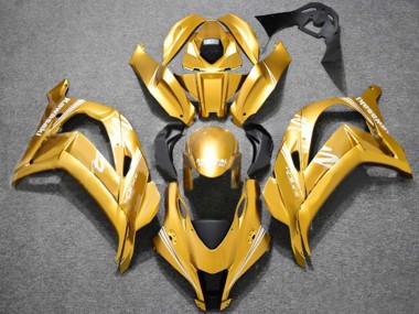2016-2020 Kawasaki ZX10R Motorcycle Fairings - Gold White Canada