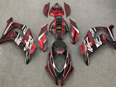 2016-2020 Kawasaki ZX10R Motorcycle Fairings - Maroon Red White Glossy Black Canada