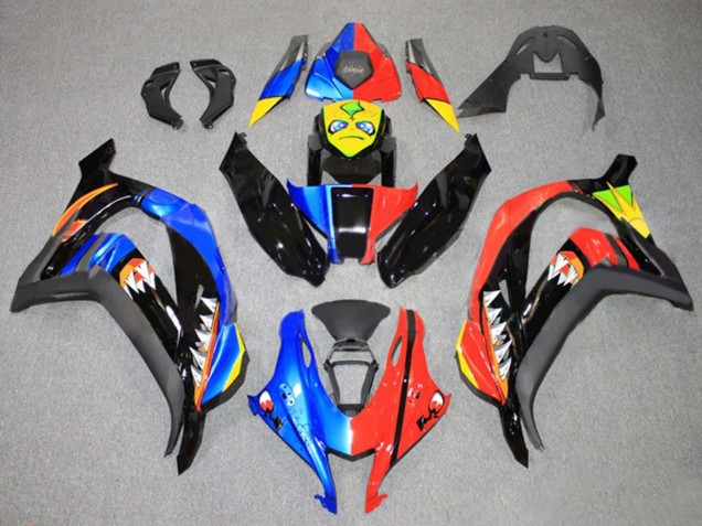 2016-2020 Kawasaki ZX10R Motorcycle Fairings - Blue Red Yellow Black Shark Canada