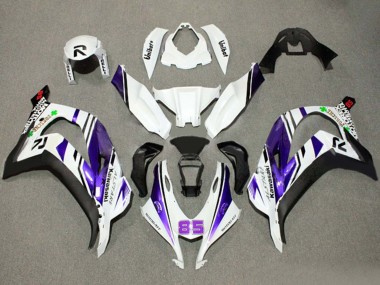 2016-2020 Kawasaki ZX10R Motorcycle Fairings - White Purple Black Alstare 85 Canada