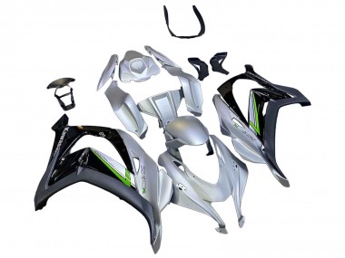 2016-2020 Kawasaki ZX10R Motorcycle Fairing - Silver Green Black Canada
