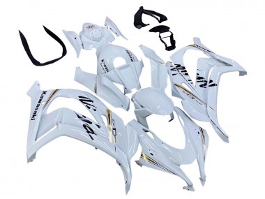 2016-2020 Kawasaki ZX10R Motorcycle Fairings - White Gold Black Canada