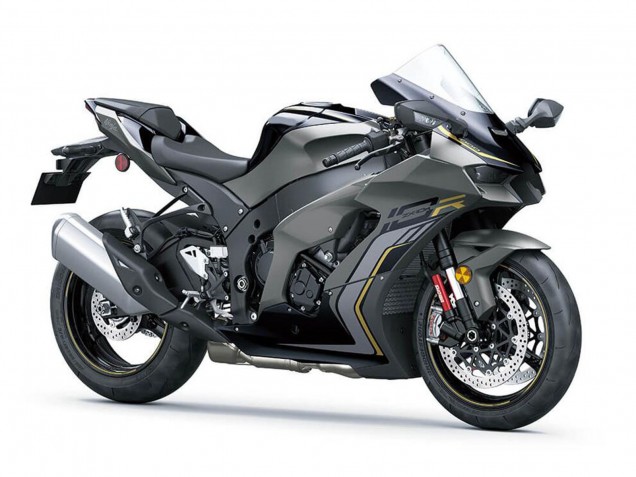 2021-2025 Kawasaki ZX10R Motorcycle Fairings - Black Grey Gold Canada