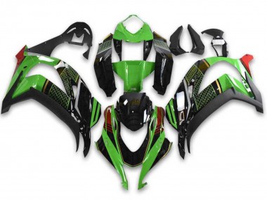 2021-2025 Kawasaki ZX10R Motorcycle Fairings - Green Black Red Honeycomb Canada