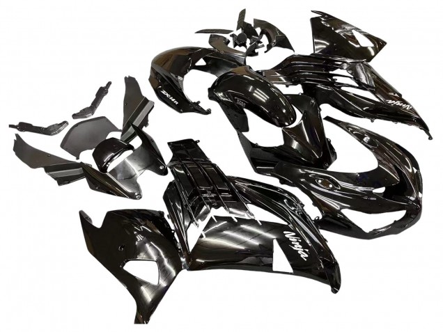 2012-2024 Kawasaki ZX14R ZZR1400 Motorcycle Fairings - Glossy Black Matte Black White Ninja Canada