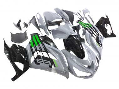 2012-2024 Kawasaki ZX14R ZZR1400 Motorcycle Fairings - Grey Green Black Canada