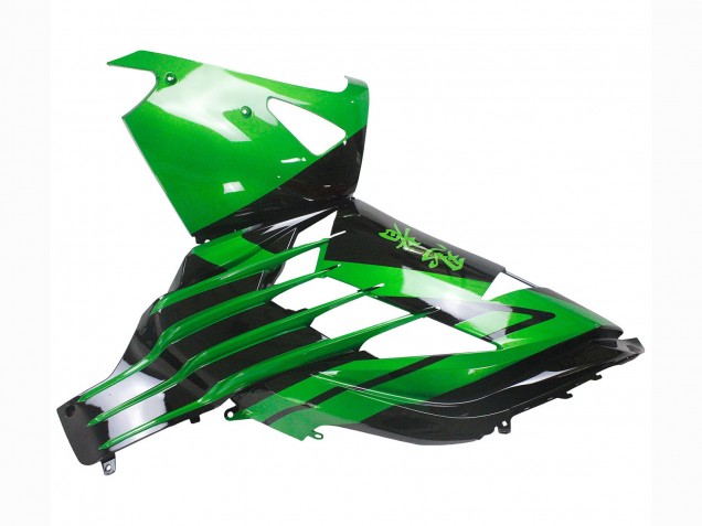 2012-2024 Kawasaki ZX14R ZZR1400 Motorcycle Fairing Kits - Green Glossy Black Canada