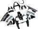 2000-2002 Kawasaki ZX6R Motorcycle Fairings - Glossy Black White West Michelin Canada