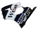 2000-2002 Kawasaki ZX6R Motorcycle Fairings - Glossy Black White West Michelin Canada