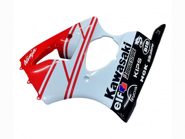 2000-2002 Kawasaki ZX6R Motorcycle Fairings - White Red Black Canada