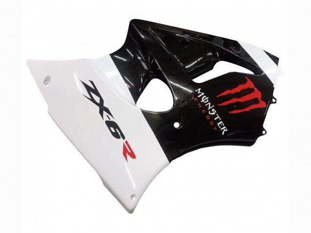2000-2002 Kawasaki ZX6R Motorcycle Fairings - White Black Red Monster Canada