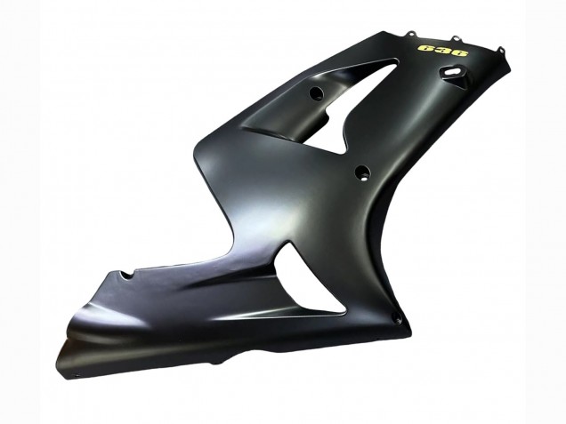 2003-2004 Kawasaki ZX6R Motorcycle Fairings - Matte Black Gold 636 Canada