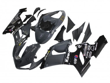 2005-2006 Kawasaki ZX6R Motorcycle Fairings - Dark Grey Black Canada