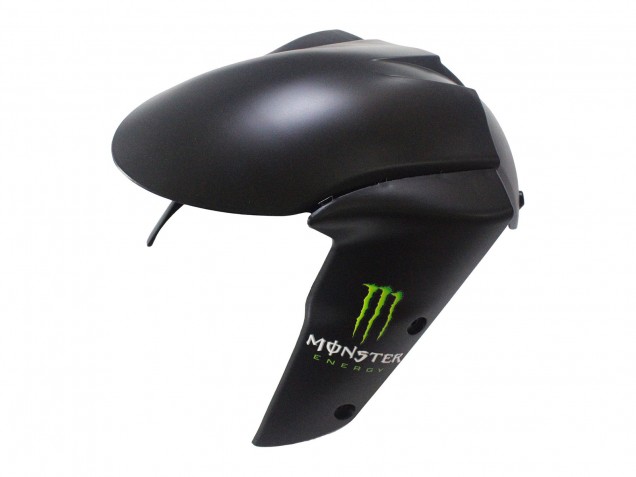 2007-2008 Kawasaki ZX6R Motorcycle Fairings - Black White Red with White Snow Decal Ninja Elf Canada