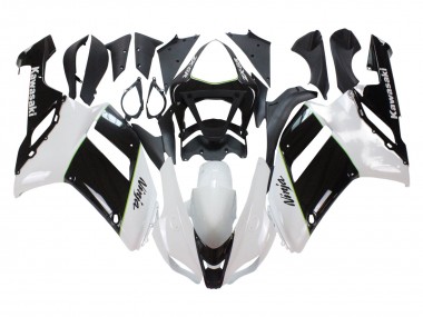2007-2008 Kawasaki ZX6R Motorcycle Fairings - Black White Ninja Canada