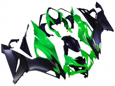 2019-2022 Kawasaki ZX6R Motorcycle Fairings - Green Matte Black Canada
