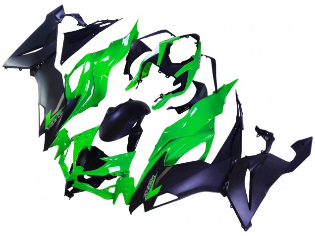 2019-2022 Kawasaki ZX6R Motorcycle Fairings - Green Matte Black Canada