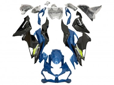 2019-2022 Kawasaki ZX6R Motorcycle Fairings - Blue Yellow White Glossy Black Canada