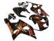 2000-2002 Suzuki GSXR1000 Motorcycle Fairings - Glossy Black Orange Flame Canada