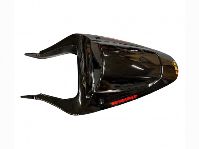 2000-2002 Suzuki GSXR1000 Motorcycle Fairings - Glossy Black Orange Flame Canada