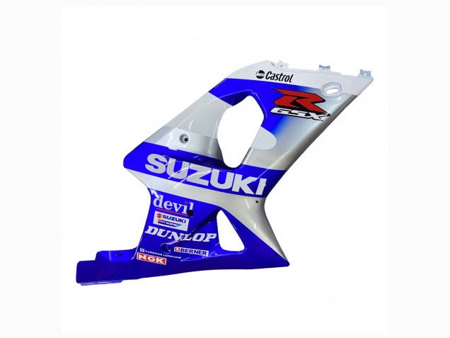 2000-2002 Suzuki GSXR1000 Motorcycle Fairings - Blue White Silver Castrol Dunlop Canada