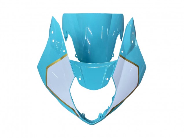 2003-2004 Suzuki GSXR 1000 Motorcycle Fairings - White Light Blue Gold Canada