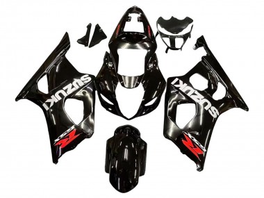2003-2004 Suzuki GSXR 1000 Motorcycle Fairings - Glossy Black White Red Decals Canada