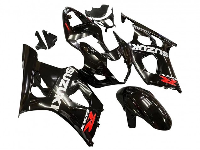 2003-2004 Suzuki GSXR 1000 Motorcycle Fairings - Glossy Black White Red Decals Canada
