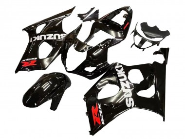 2003-2004 Suzuki GSXR 1000 Motorcycle Fairings - Glossy Black White Red Decals Canada