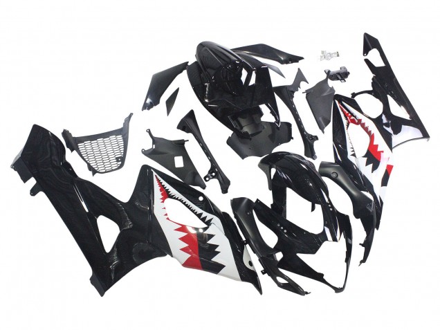 2005-2006 Suzuki GSXR 1000 Motorcycle Fairings - Glossy Black Red White Shark Canada