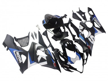 2005-2006 Suzuki GSXR 1000 Motorcycle Fairings - Black Blue White Motul Canada