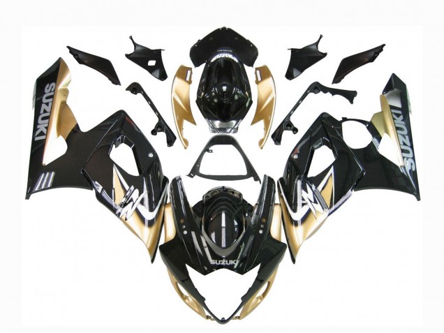 2005-2006 Suzuki GSXR 1000 Motorcycle Fairings - Black Gold Canada