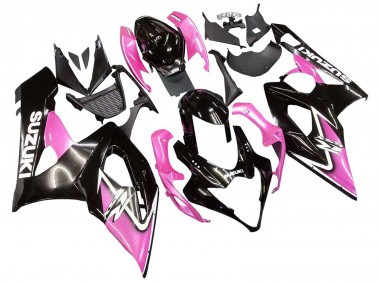 2005-2006 Suzuki GSXR 1000 Motorcycle Fairings - Glossy Black Pink Canada