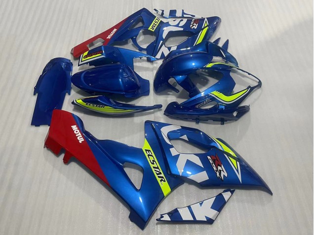 2005-2006 Suzuki GSXR 1000 Motorcycle Fairings - Blue Yellow Red Motul Ecstar Canada