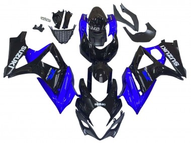 2007-2008 Suzuki GSXR 1000 Motorcycle Fairing Kits - Blue Glossy Black Canada