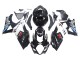 2007-2008 Suzuki GSXR 1000 Motorcycle Fairings - Glossy Black White West Canada
