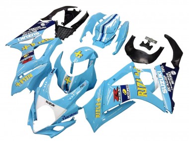 2007-2008 Suzuki GSXR 1000 Motorcycle Fairings - Light Blue Yellow Black Motul Rizla Canada