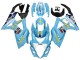 2007-2008 Suzuki GSXR 1000 Motorcycle Fairings - Light Blue Yellow Black Motul Rizla Canada